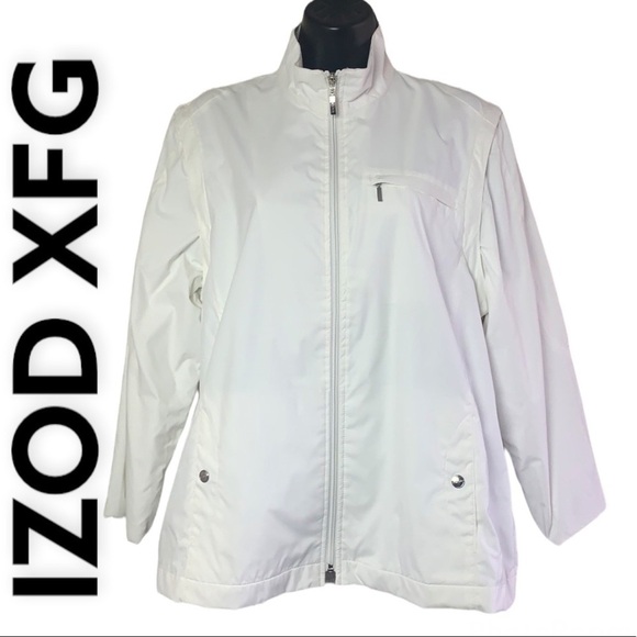 Izod Jackets & Blazers - I Zod XPG White Women's Jacket/Vest Size L